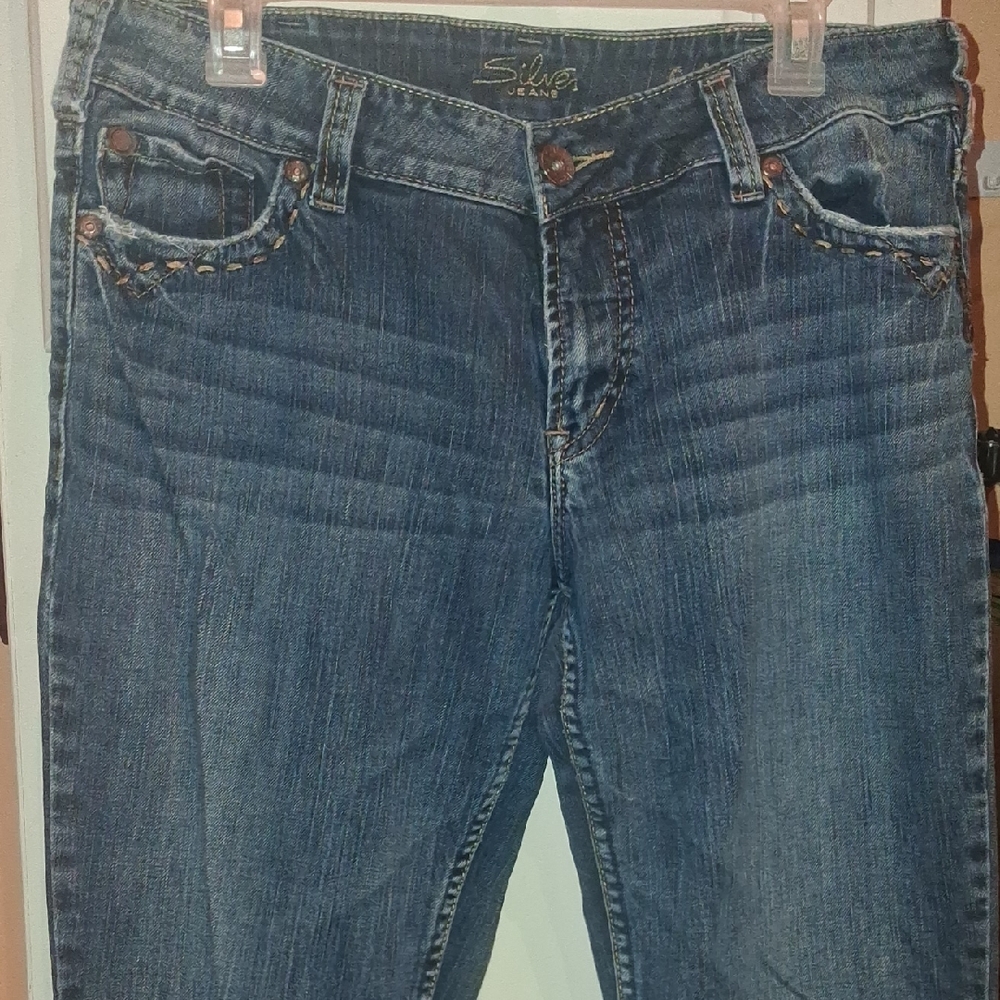 Silver Jeans Women's Dark Blue Straight Leg Jeans